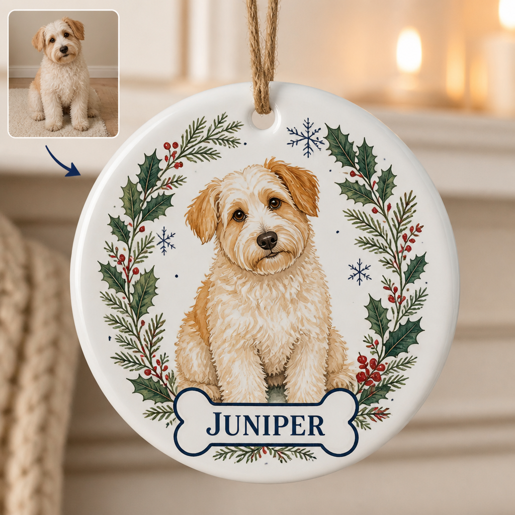 Juniper – Personalized Photo Ornament – Christmas Gift hero-6a9f76d5b497a020d58bbdfd.png
