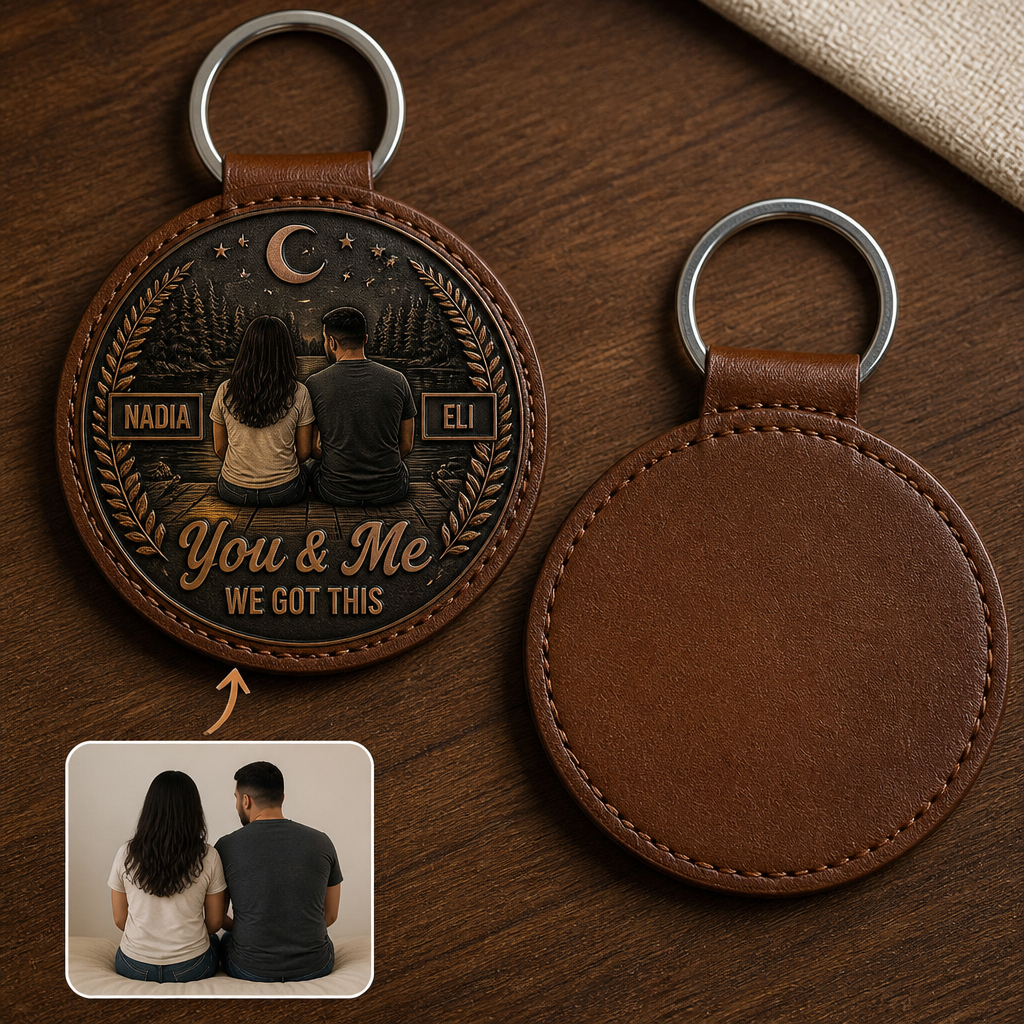 You & Me We Got This – Personalized Photo Leather Keychain – Couple Gift hero-6a9f7788b497a020d58bbe0b.png