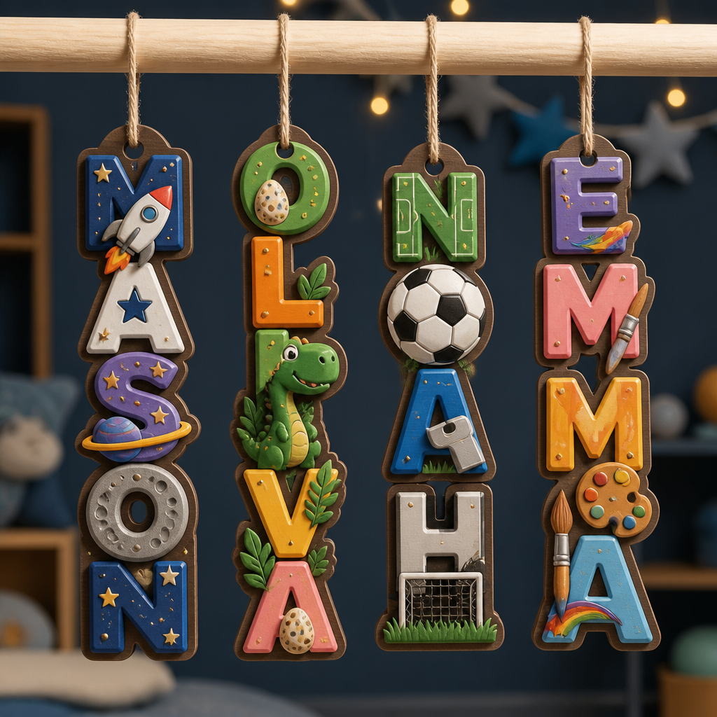 Custom Letter Wooden Ornament - Personalized Christmas Birthday Gifts For Mom, Dad, Brother, Sister, Kids, Sports Fans, Sports Lovers - Level Up Your Daily Fun hero-6a9f78c36891185e947fbb34.png