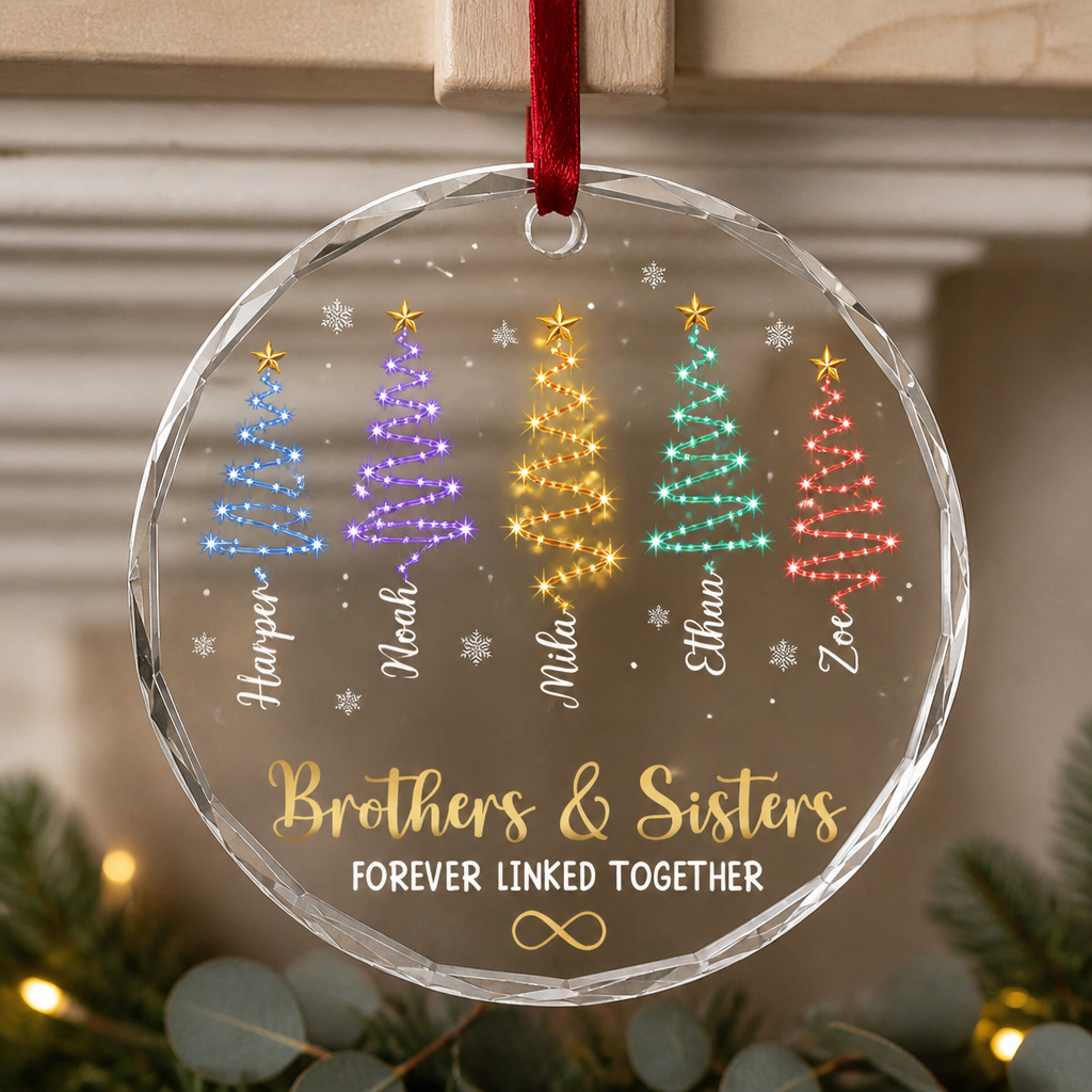 Brothers & Sisters – Personalized Ornament – Christmas Gift hero-6a9fbda1de49497942c8f1a6.png
