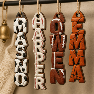 Custom Letter Wooden Ornament - Personalized Christmas Birthday Gifts For Mom, Dad, Brother, Sister, Kids, Sports Fans, Sports Lovers - Together We Score hero-6a9fbdf0de49497942c8f1aa.png