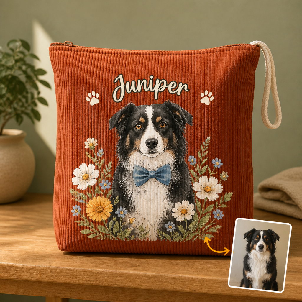 Custom Photo Corduroy Tote Bag - Personalized Birthday Gifts For Dog Cat Lovers, Dog Dad And Mom, Cat Owners - My Garden Of Little Joys hero-6a9fc4d8b56376913395a3f1.png
