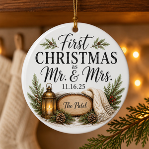 First CHRISTMAS as Mr. & Mrs. – Personalized Ornament – Christmas Gift hero-6a9fc4e6b56376913395a3f3.png