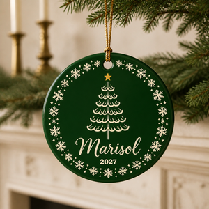 Custom Name Christmas Tree Ceramic Ornament, Personalized Holiday Decoration, Christmas Keepsake hero-6a9fcbe980da8929c66e446b.png