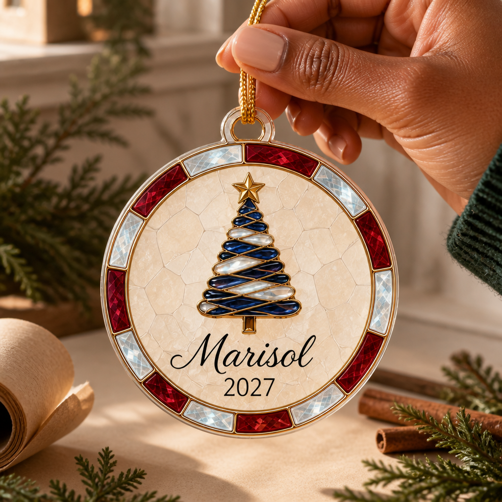 Personalized Name Christmas Tree Stained Glass Design Acrylic Ornament, Home Decor hero-6aa0cef6a7bbc4d461708024.png