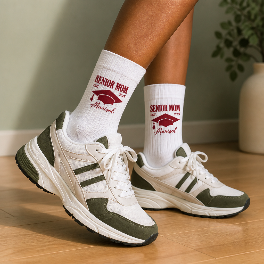 SENIOR MOM EST. 2027 Marisol – Personalized Socks - All over printed – Graduation Gift hero-6aa0cf54a7bbc4d461708030.png