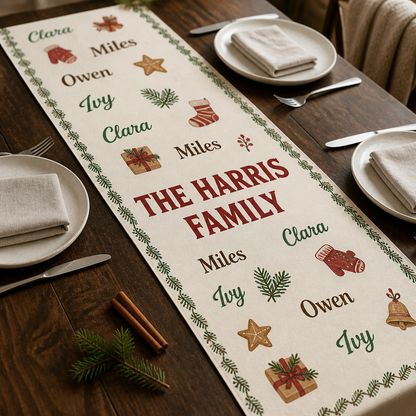 The Harris Family – Personalized Table Runner – Christmas Gift hero-6aa22bdbb0819151a243947b.png