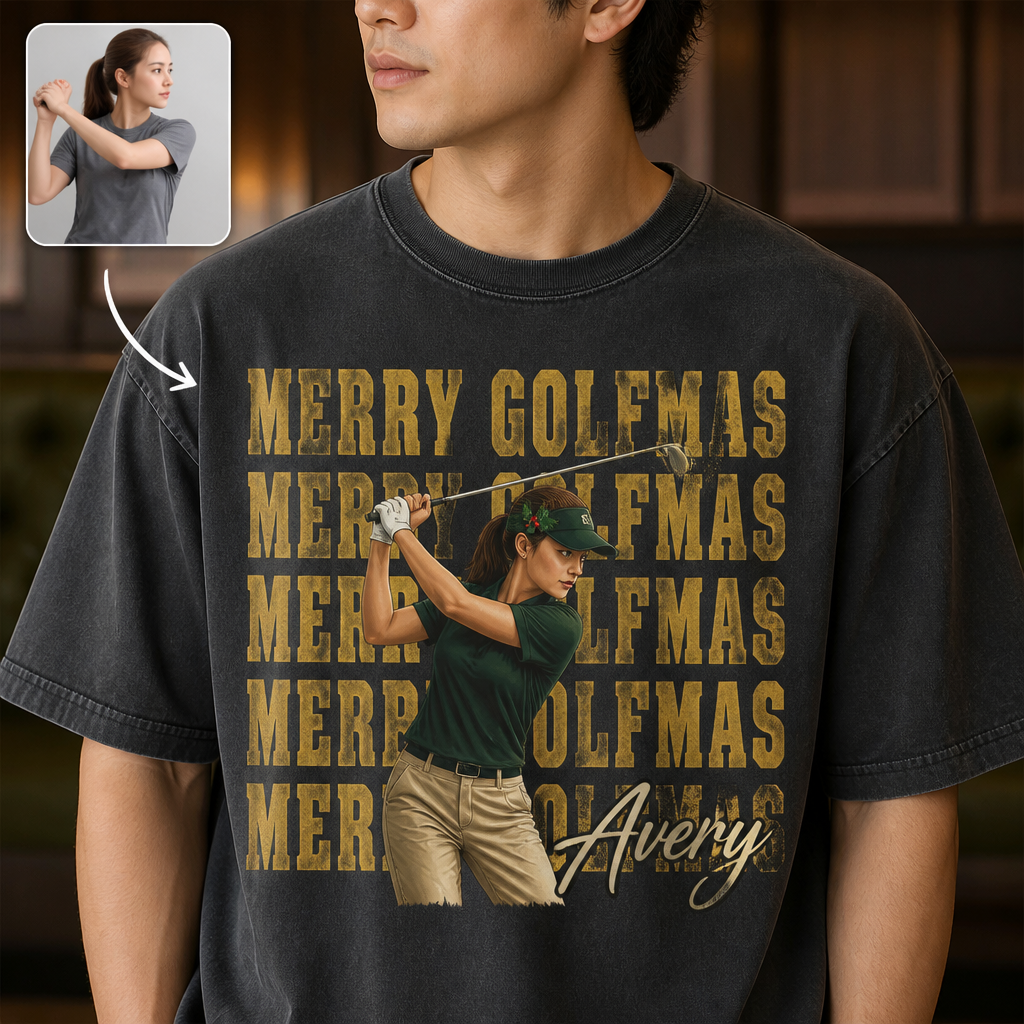 Merry Golfmas – Personalized Photo Apparel – Christmas Gift hero-6aa26fb6795d282c7f315267.png