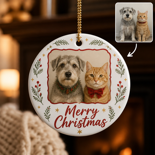 Merry Christmas – Personalized Photo Ornament – Christmas Gift hero-6aa27002795d282c7f31526d.png
