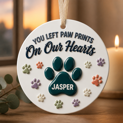 You Left Paw Prints – Personalized Personalized 3D Ornament – Memorial Gift hero-6aa27068795d282c7f315271.png