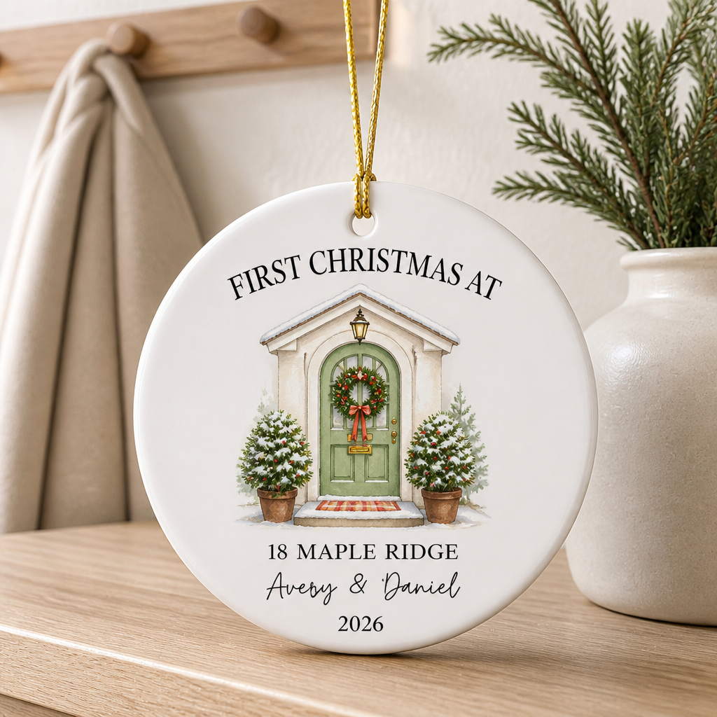 First Christmas At – Personalized Ornament – Christmas Gift hero-6aa273348988578dfffe3323.png