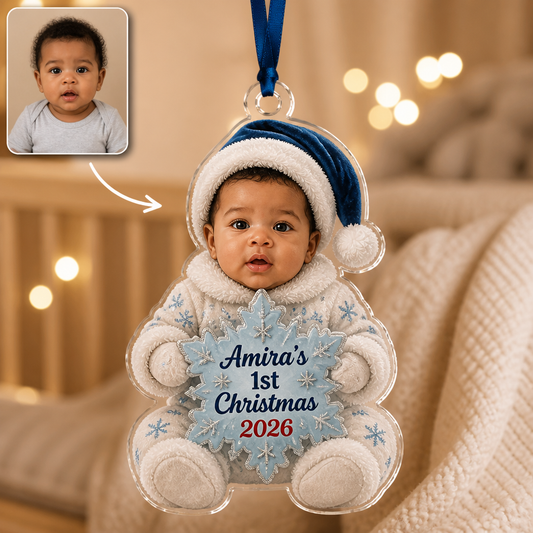 Noah's 1st Christmas 2027 – Personalized Photo Personalized 3D Ornament – Christmas Gift hero-6aa273988988578dfffe333b.png