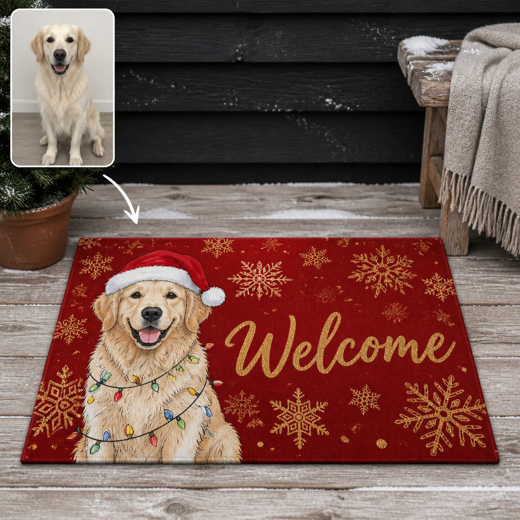 Welcome – Personalized Pet Photo Doormat – Christmas Gift For Pet Lover hero-6aa6b8edd0779f0d9cd56f7b.png