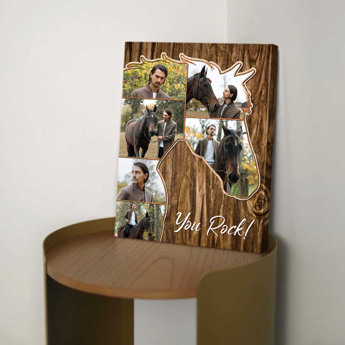 Horse Head Photo Collage Gift, Christmas Gifts For Horse Lover, Horse Gifts, Personalized Horse Wall Art