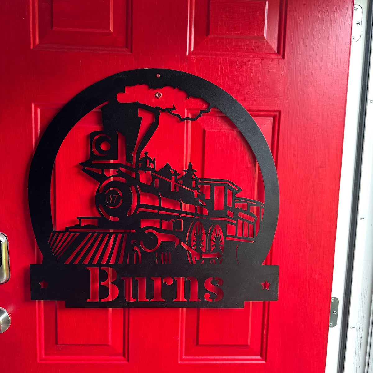 Train Metal Sign - Metal Wall Decor, Custom Metal Name Sign