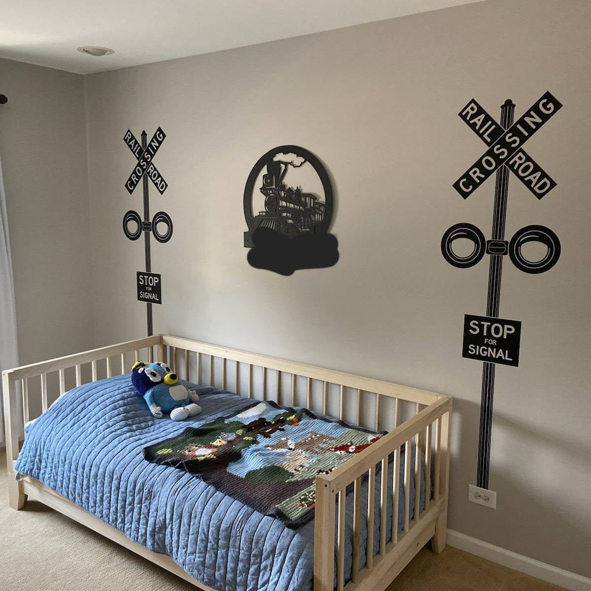 Train Metal Sign - Metal Wall Decor, Custom Metal Name Sign