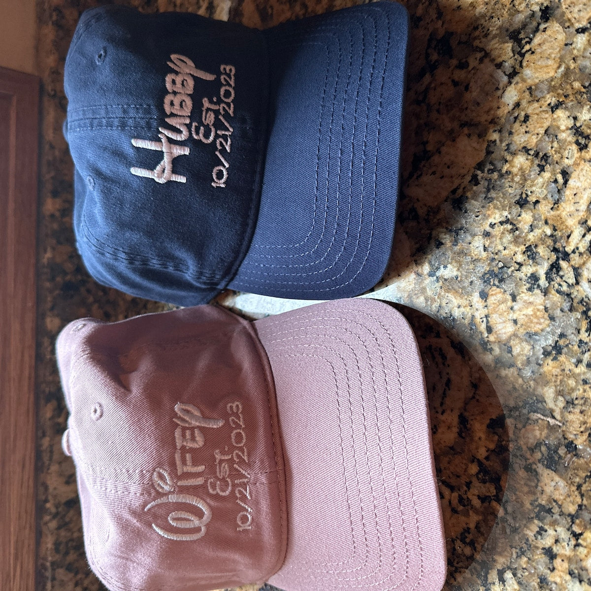 Personalized Hubby and Wifey Embroidered hat, Disney Bride, Custom hat, Just Married, Couples gift, Wedding gift, Engagement gift, Groom