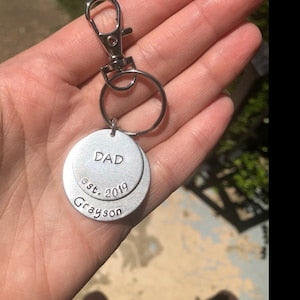 Dad Established Keychain | First Time Dad Gift | New Dad Gift | Fathers Day Keychain | First Fathers Day | Custom Gift for Dad