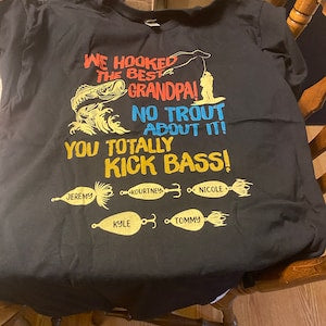 Fishing Gift For Man, Personalized Fishing Shirt For Dad Grandpa, Dad Shirt, Fathers Day Shirt From Son Daughter, Custom Fishing Gift For Da
