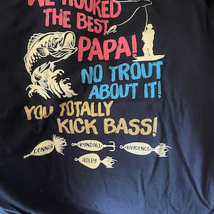 Fishing Gift For Man, Personalized Fishing Shirt For Dad Grandpa, Dad Shirt, Fathers Day Shirt From Son Daughter, Custom Fishing Gift For Da