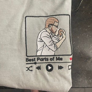 Custom Embroidered Family Portrait Shirt - Father's Day Gift - Personalized Dad Shirt - Embroidered Photo Shirt - Comfort Color Music Shirt
