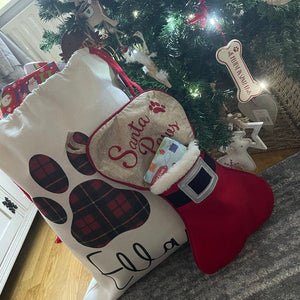 Personalised Christmas Sack For Dogs - Personalised Dog Christmas Sack - Dog Christmas Gifts - Pet Christmas Stocking - Dog Christmas Gifts