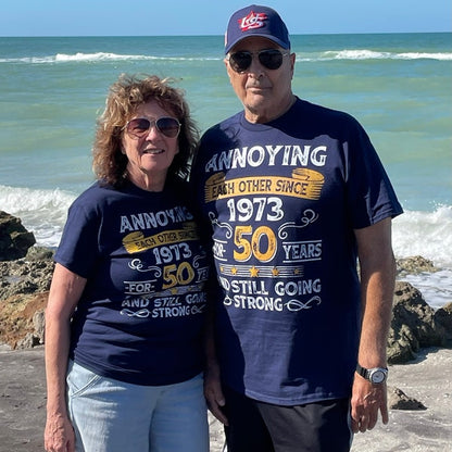 50th Wedding Anniversary Gift, Annoying Each Other Since 1975 Gift, Parents Anniversary Shirt, 50 Year Married Shirt for Him and Her