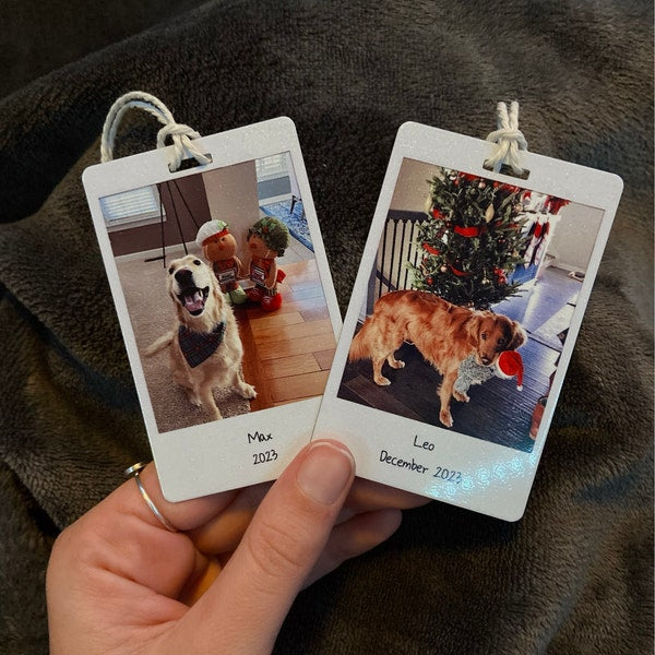 Polaroid Ornaments Personalized Ornaments Christmas Ornaments Photo Ornament Stocking Stuffer Custom Ornament