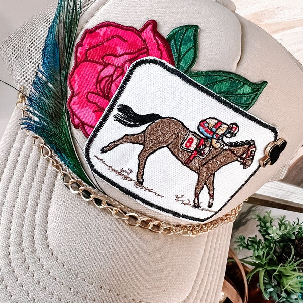 Horse Racing Jockey Iron-on Patch Custom Horse Photo Embroidered Iron On Patch