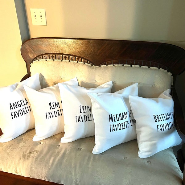 Funny Mother Pillow, Funny Father Gift, Favorite Child Pillow, Funny Mom Gift, Funny Dad Gift, Mothers Day Gift Idea, Humorous Present Gift