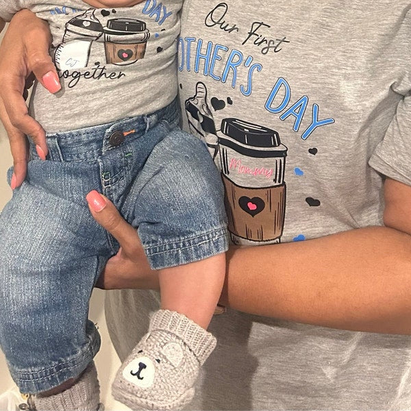 First mothers day shirt 2025, our first mothers day shirt, new mommy gift, mothers day matching outfit, mom girl baby shirt,mom boy baby tee