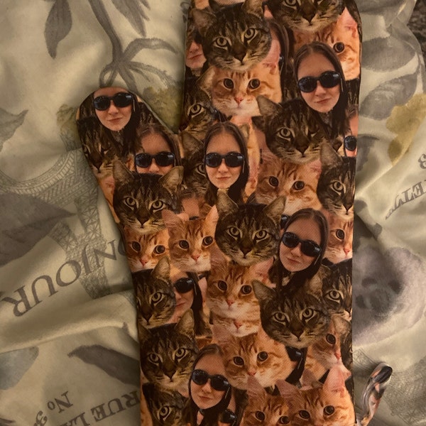 Custom Face Pot Holder -Custom Photo Mitt, Custom Pot Holder, Customized Mitt, Picture Mitt, Photo Gift, Fathers Day Gift