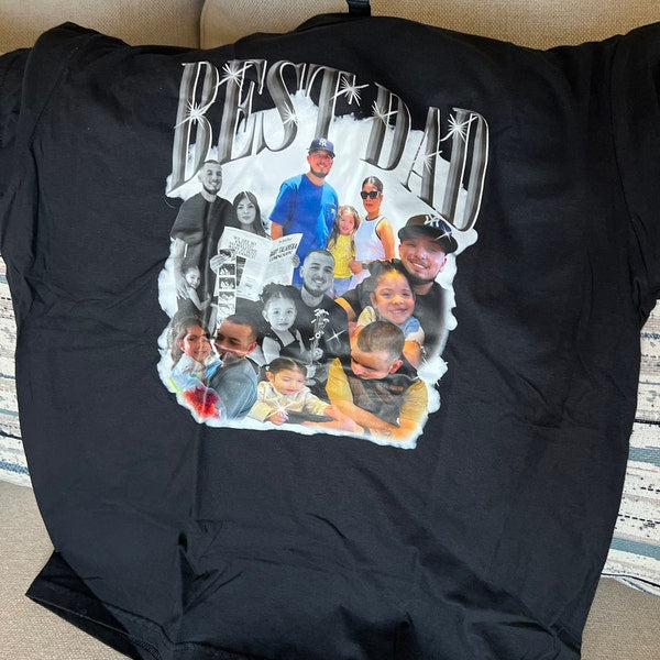 Customized Bootleg Shirt, Best Dad Ever Shirt, Custom Bootleg Rap Tee, Gift for Girlfriend Gift for Boyfriend, Personalized Photo Sweatshirt