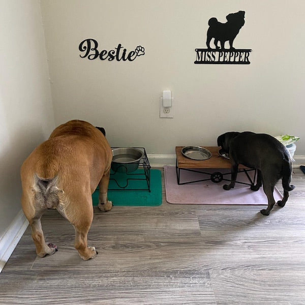 Personalized Metal Pet Name with Paw | Custom Metal Dog D cor | Dog Name Sign | Gift for Dog Mom Dog Dad | Pet Loss Gift Dog Memorial Gift