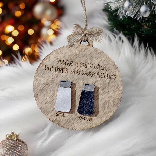 Funny Friend Ornament-Christmas Layer Wooden Ornament