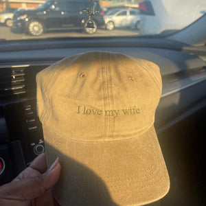 Embroidered Hat I love my wife hat Personalized Ball cap Mens Hat 90s Vintage Custom hat Dad Hat Gift for her Unisex Ball Cap