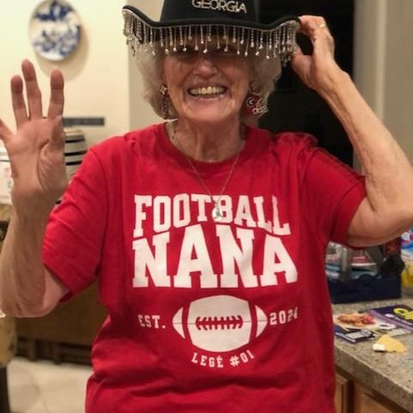 Personalized Football Nana Shirt, Custom Nana Game Day Shirt, Customized Nana Football Shirt, Football Season Name and Number Nana Gift