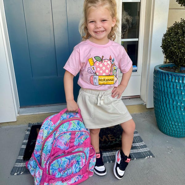 Personalized Back To School Shirt,First Day If School Shirt,Custom Back To School Shirt,Back to school gift,Personalized Kindergarten Shirt