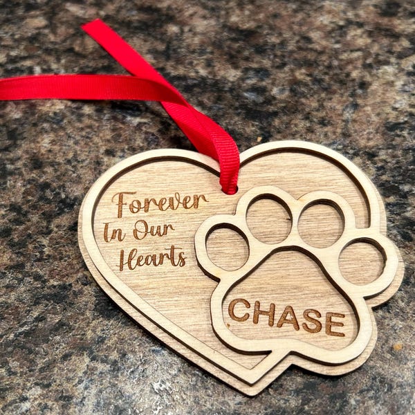 Pet Memorial Ornament, Personalized Pet Ornament, Pet Loss Gift, Pet Remembrance, Dog Ornament, Pet Keepsake Ornament, Custom Pet Ornament