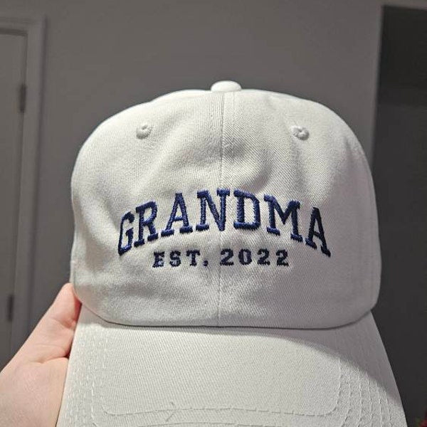 Custom Embroidered Hat, Personalized Date, Vintage Baseball Hat, Gift For New Grandma Grandpa, Pregnancy Announcement, Mothers day gift