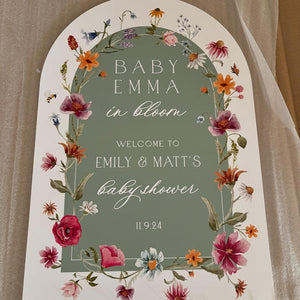 Baby In Bloom Baby Shower Sign, Wildflowers Baby Shower Welcome Sign, Baby In Bloom Baby Shower Decorations FramedFablesStore
