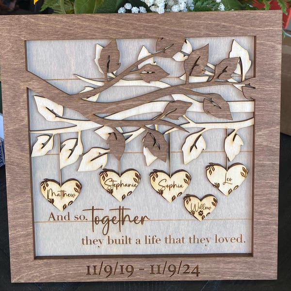 Personalized Wooden Sign, Personalized Name Sign, Anniversary Gift Couples, Couples Custom Wood Sign, Gift for Couple, Gift for Her