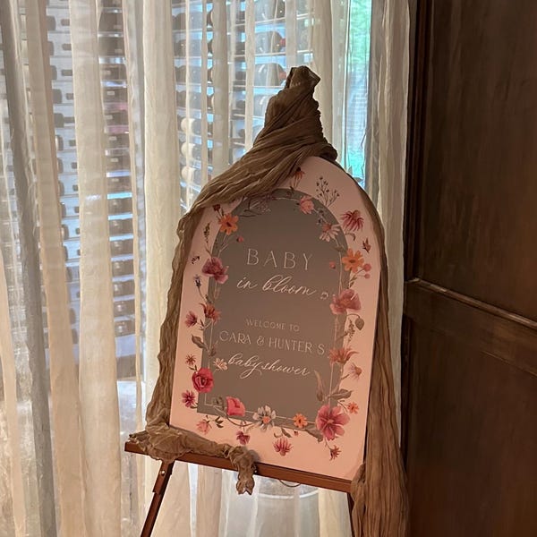 Baby In Bloom Baby Shower Sign, Wildflowers Baby Shower Welcome Sign, Baby In Bloom Baby Shower Decorations FramedFablesStore