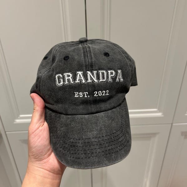 Personalized Vintage Wash Dad Hat - Established Year Embroidery