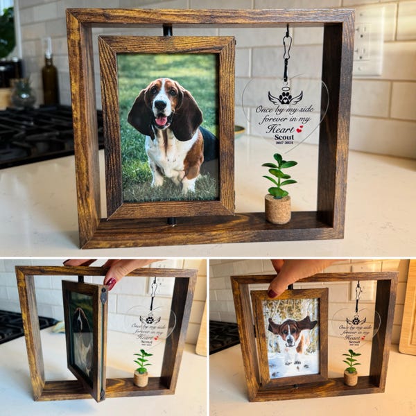 Dog Memorial Gift, Personalized Pet Memorial Frame, Pet Loss Gifts, Custom Cat Dog Loss Gift, Pet Bereavement Gift, Pet Loss Frame