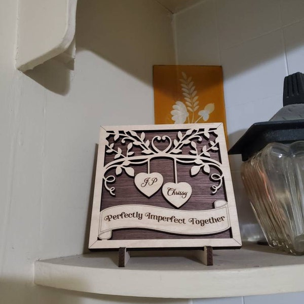 Personalized Wooden Sign Gifts for Couples, Engagement Gifts, Couple Names Wood Sign, Anniversary Gift, Wedding Gift, Better Together