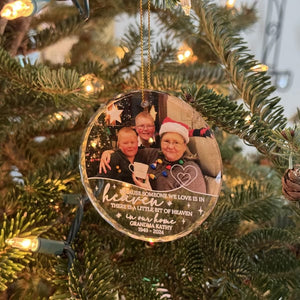 Remembrance Ornament, Memorial Christmas Ornament, Custom Photo Ornament, Christmas Gift Ornament, Family Loss Ornament, Keepsake Ornament