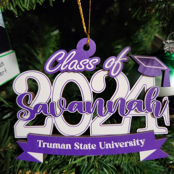 Personalized Graduation Ornament, Personalized School Ornament, Custom Graduate Ornament College Graduation Gift, Graduate Custom Ornament