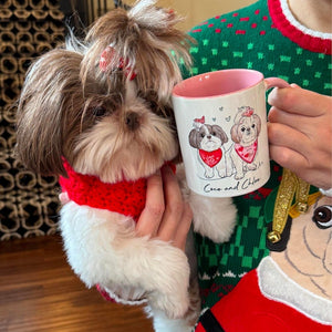 Custom Dog Watercolor from Photo, Custom Dog Cat Ceramic Mug, Pet Mug Gift for Pet Lover, Dog Memorial Gift, Pet Portrait Mug Gift