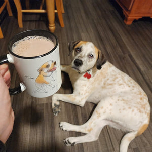 Custom Dog Watercolor from Photo, Custom Dog Cat Ceramic Mug, Pet Mug Gift for Pet Lover, Dog Memorial Gift, Pet Portrait Mug Gift